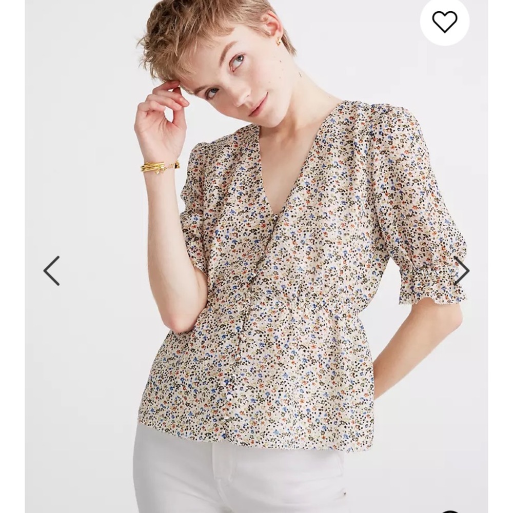 Brand New Madewell silk blouse size M